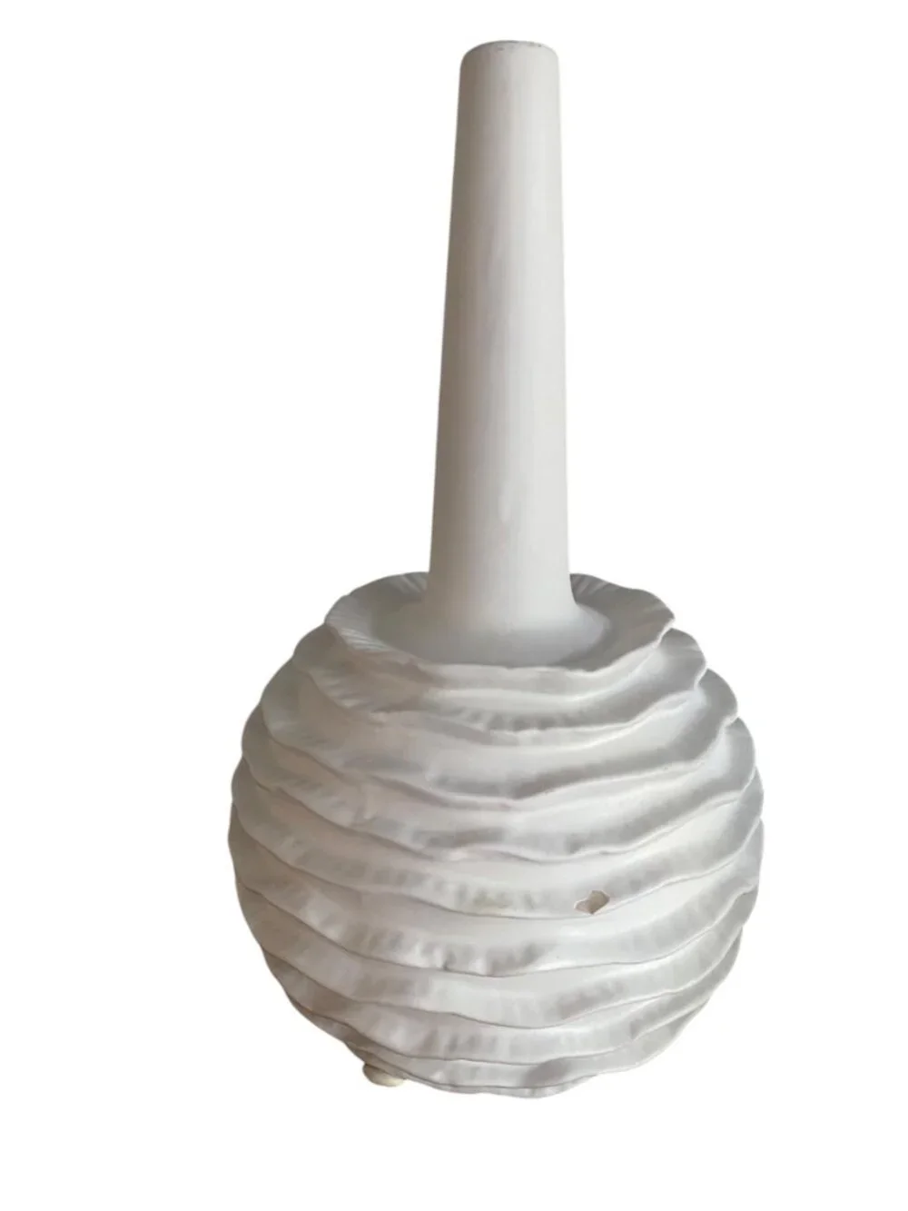 Wildwood Piper Blanca Vase Sculptural White Ceramic Vase Designer Home Décor Coa